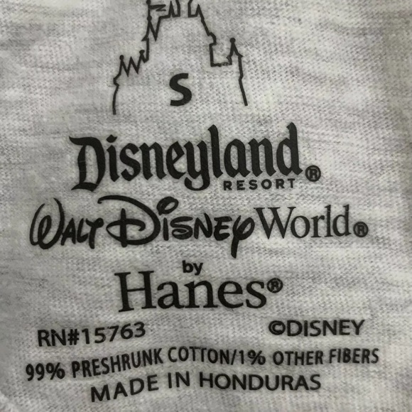 Walt Disney World Mickey Mouse Mens Small Gray T-Shirt Disneyland Resort Hanes - Picture 4 of 6